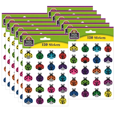 Teacher Created Resources Colorful Ladybugs Stickers, PK1440 TCR5462